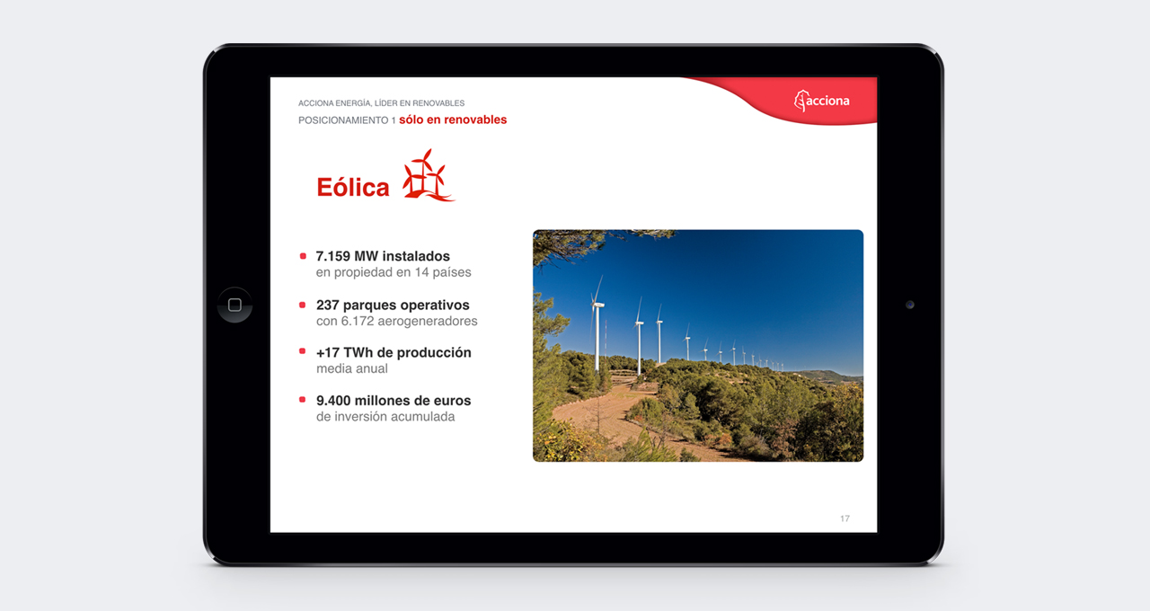 acciona energía keynote ipad