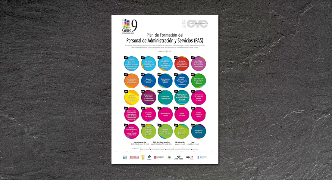 cartel PAS grupo 9 de universidades
