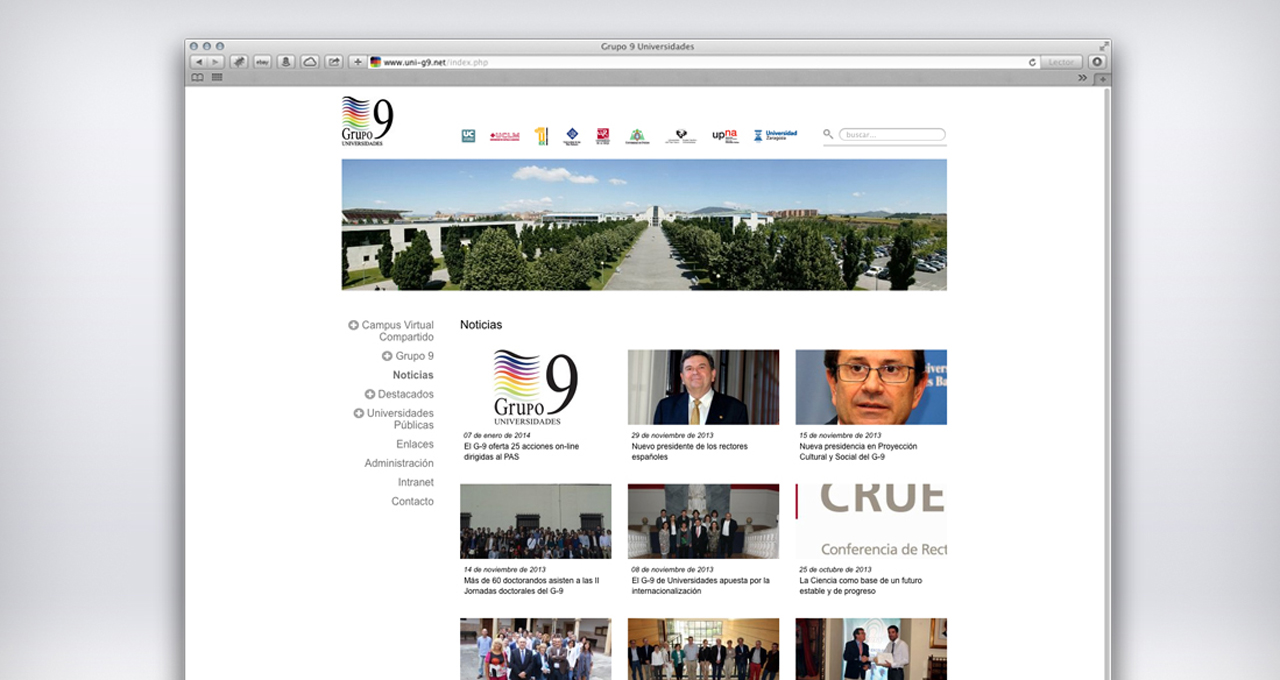 web g9 grupo 9 universidades