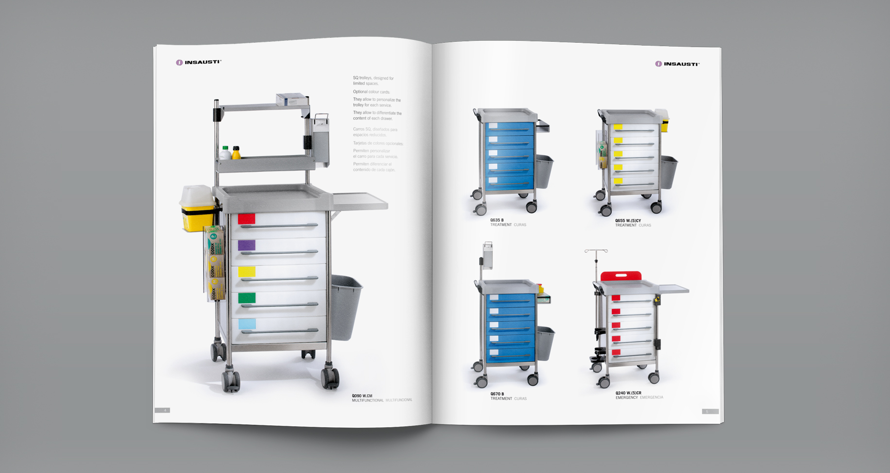 sq square hospital trolleys carros hospitalarios